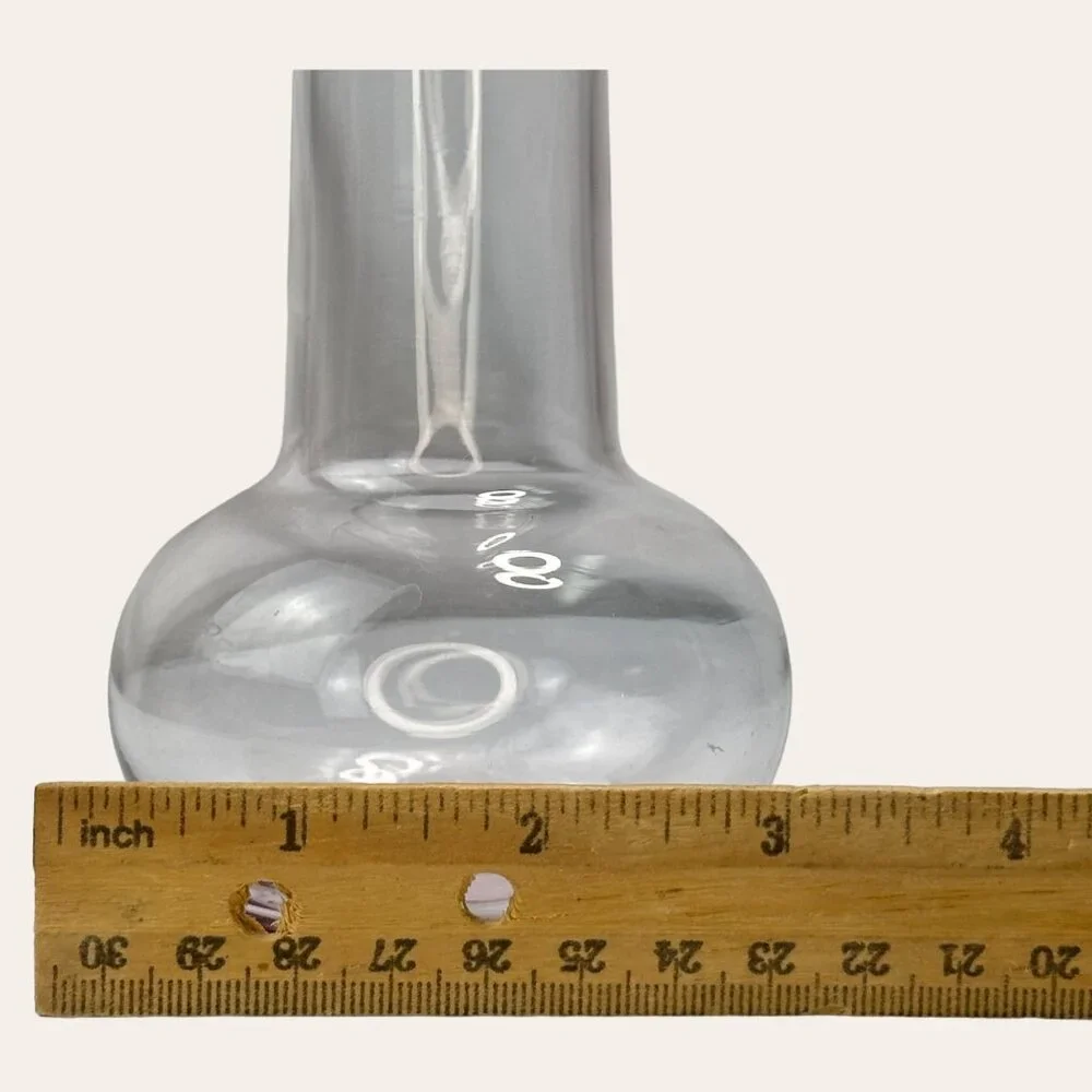 Blush Glass Vase With Round Base And Flared Neck - 10.5 Inches Tall
